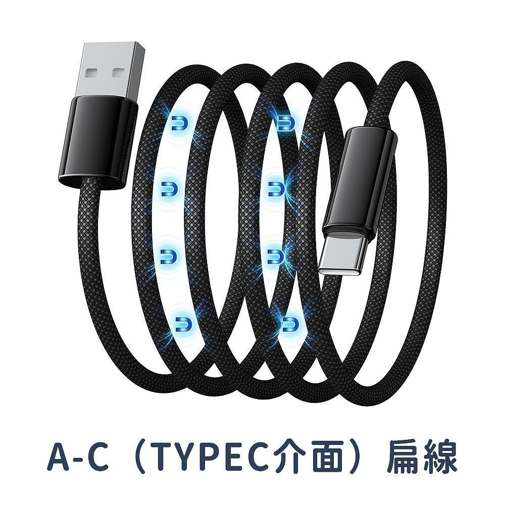 新款磁收線 磁吸收納線 240W 雙TC充電線 充電編織線 雙Typec快充線-規格圖11