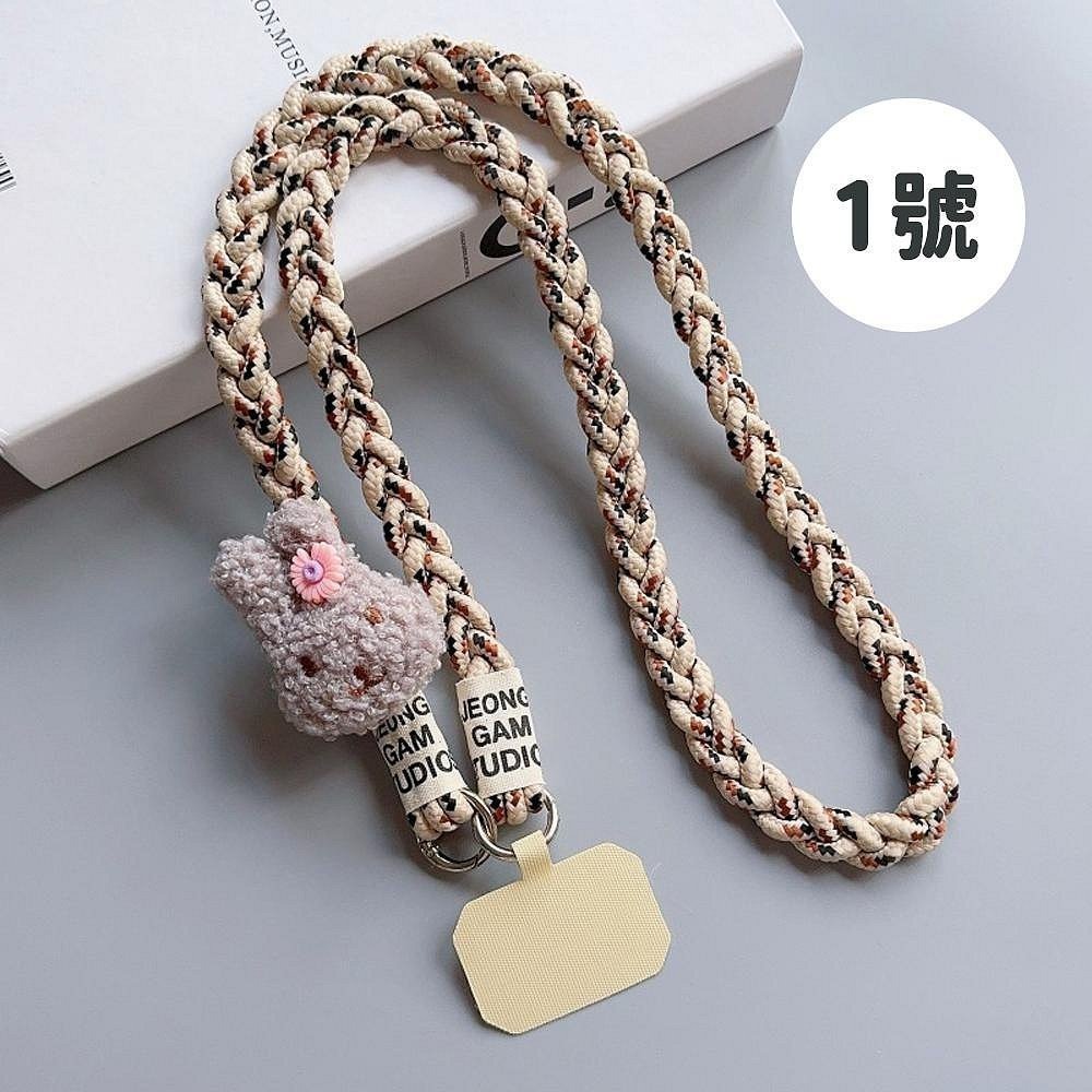 絨毛兔手機掛繩 手機吊繩 長斜斜背短掛繩 手掛繩 手機吊飾 手機掛鏈 麻繩-規格圖11