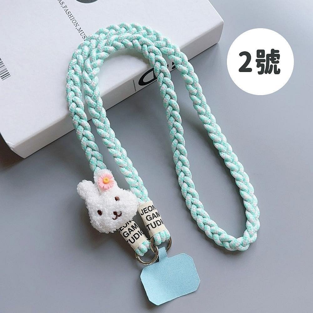 絨毛兔手機掛繩 手機吊繩 長斜斜背短掛繩 手掛繩 手機吊飾 手機掛鏈 麻繩-規格圖11