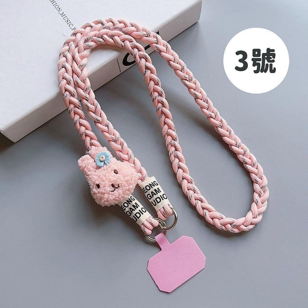 絨毛兔手機掛繩 手機吊繩 長斜斜背短掛繩 手掛繩 手機吊飾 手機掛鏈 麻繩-規格圖11