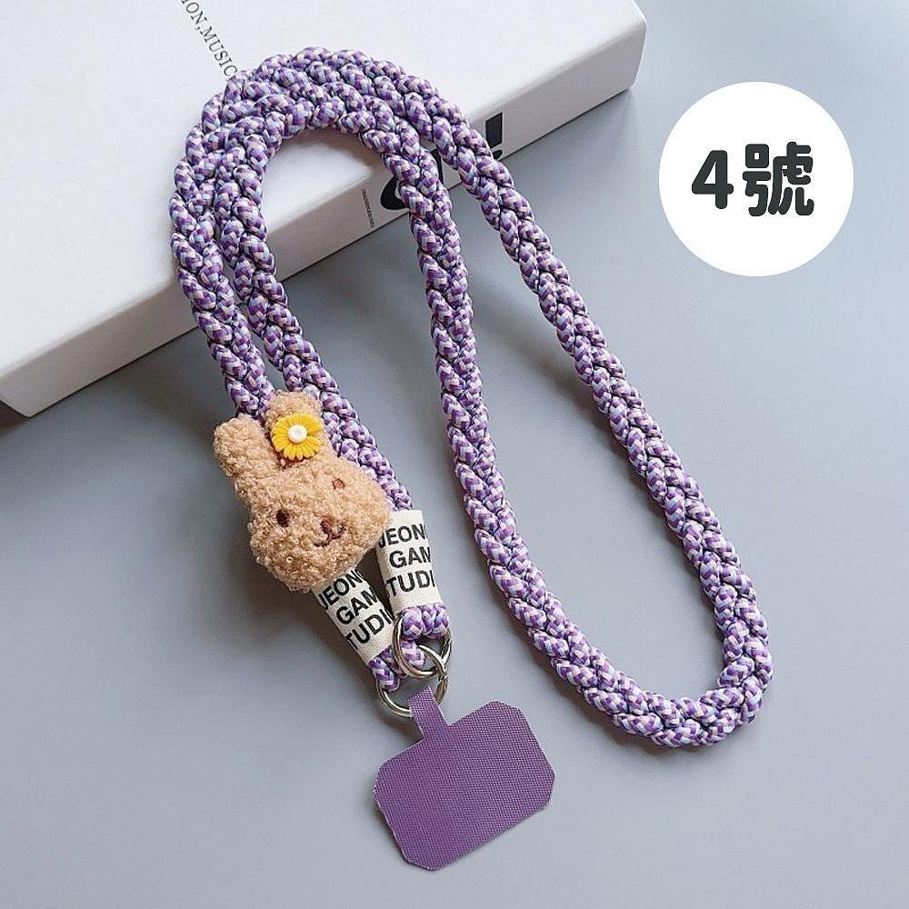 4號紫白+淺棕兔+紫卡片