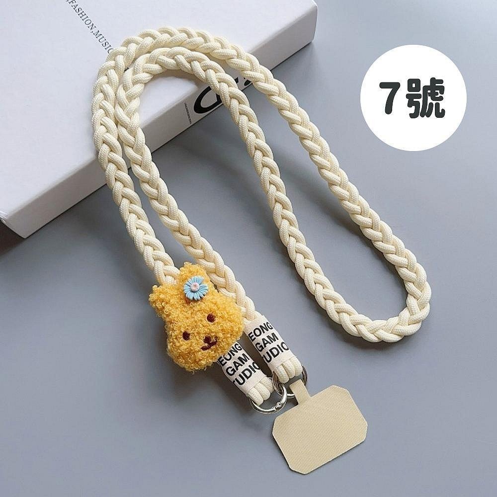 絨毛兔手機掛繩 手機吊繩 長斜斜背短掛繩 手掛繩 手機吊飾 手機掛鏈 麻繩-規格圖11