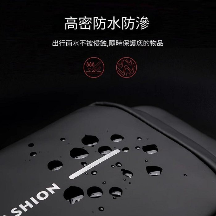 YOGEMDI 防盜斜背機車包 密碼防盜包 男士包 肩背包 運動腰包 附USB充電孔-細節圖6