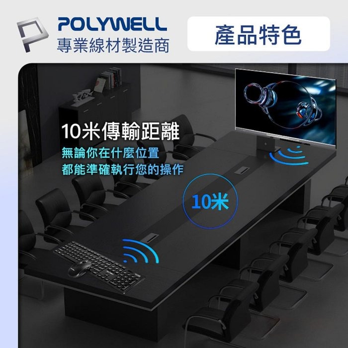 POLYWELL 無線鍵盤滑鼠組 2.4Ghz 靜音鍵盤 4鍵滑鼠 可調式光學DPI 省電自動休眠 寶利威爾 台灣現貨-細節圖6