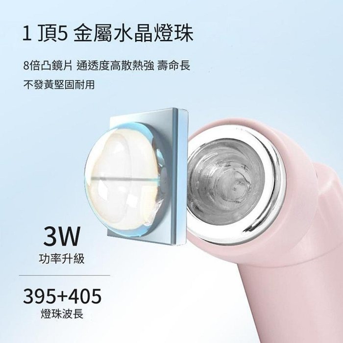 YOGEMDI 美甲二合一打磨筆 打磨機 磨甲機 一字燈 電動磨甲器 攜帶型 拋光-細節圖5