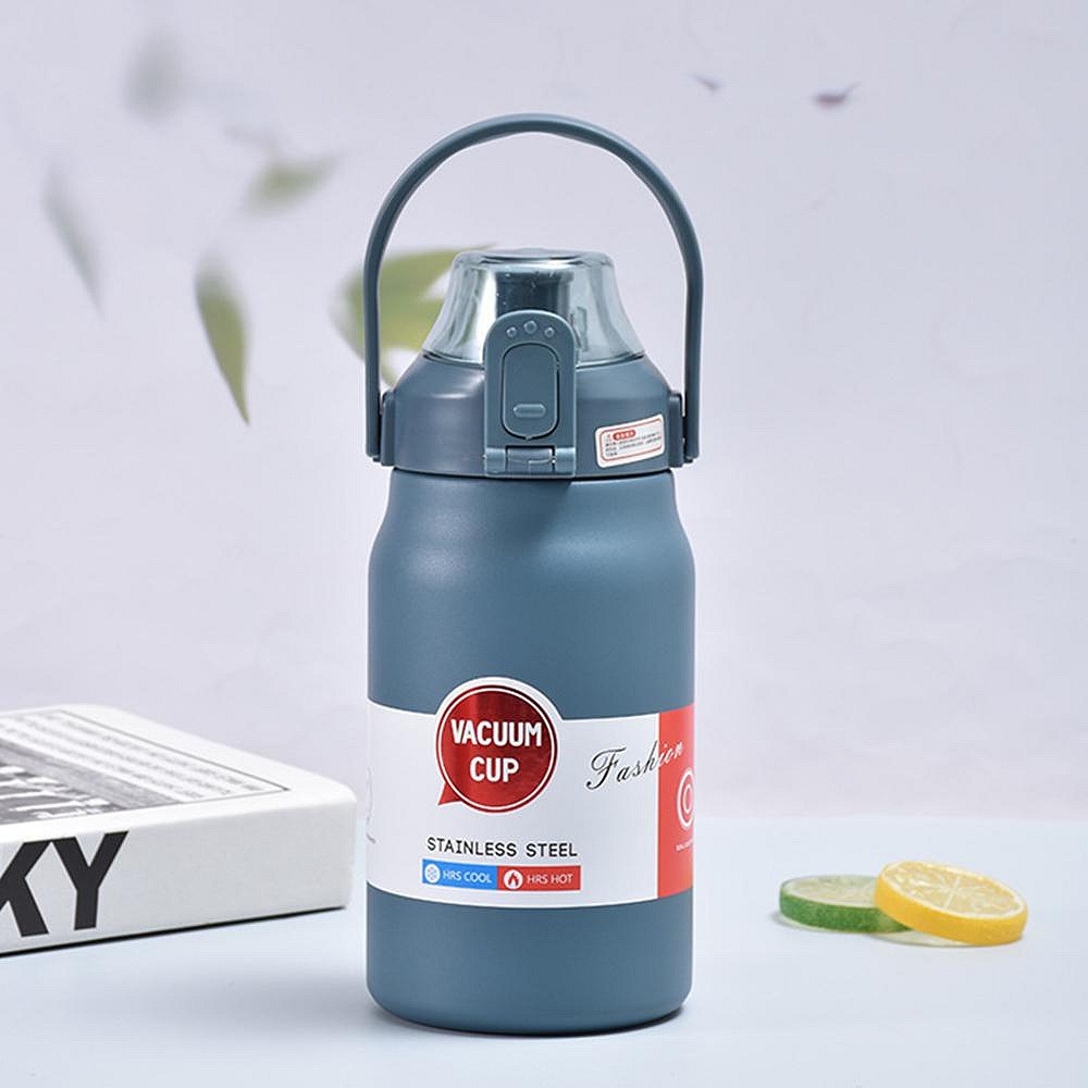 戶外便攜式運動水壺 1500ml不鏽鋼保溫杯 大容量 高顏值吸管杯-細節圖11