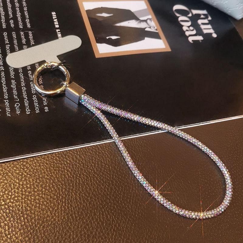 2代加粗款 水鑽手機掛繩 卡條 亮鑽手機掛繩 手機掛繩掛脖炫彩滿鑽 女款奢華水鑽 手機吊飾 手機掛鍊-規格圖11