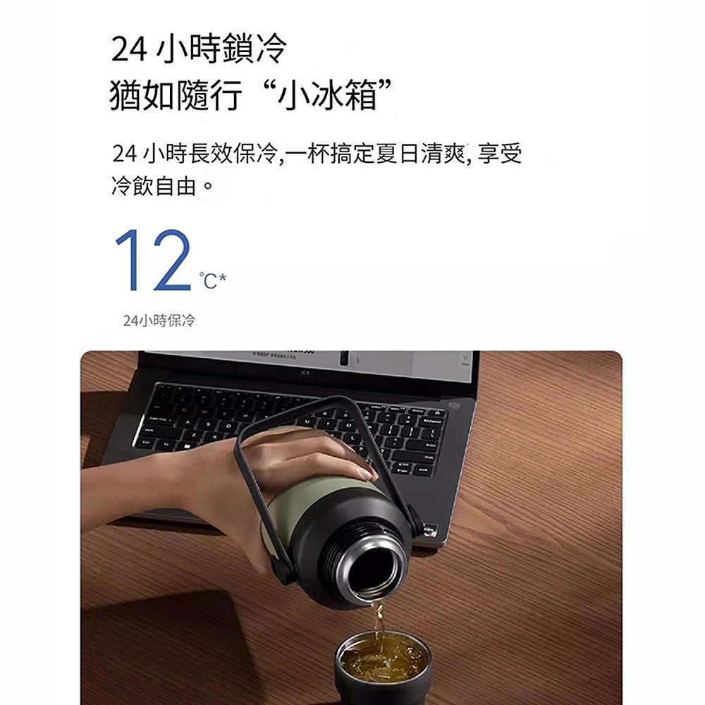 小米米家 大肚保溫杯 大容量不鏽鋼水杯 可當水杯 24小時保溫 便攜水壺 冰霸杯-細節圖5