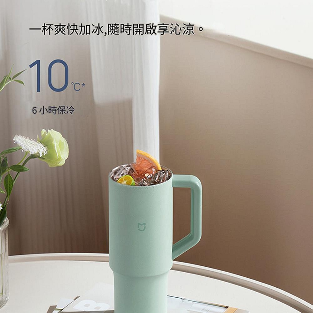 小米米家 巨無霸吸管保溫杯 大容量車載保溫杯 316不鏽鋼水杯保冷冰霸杯-細節圖5