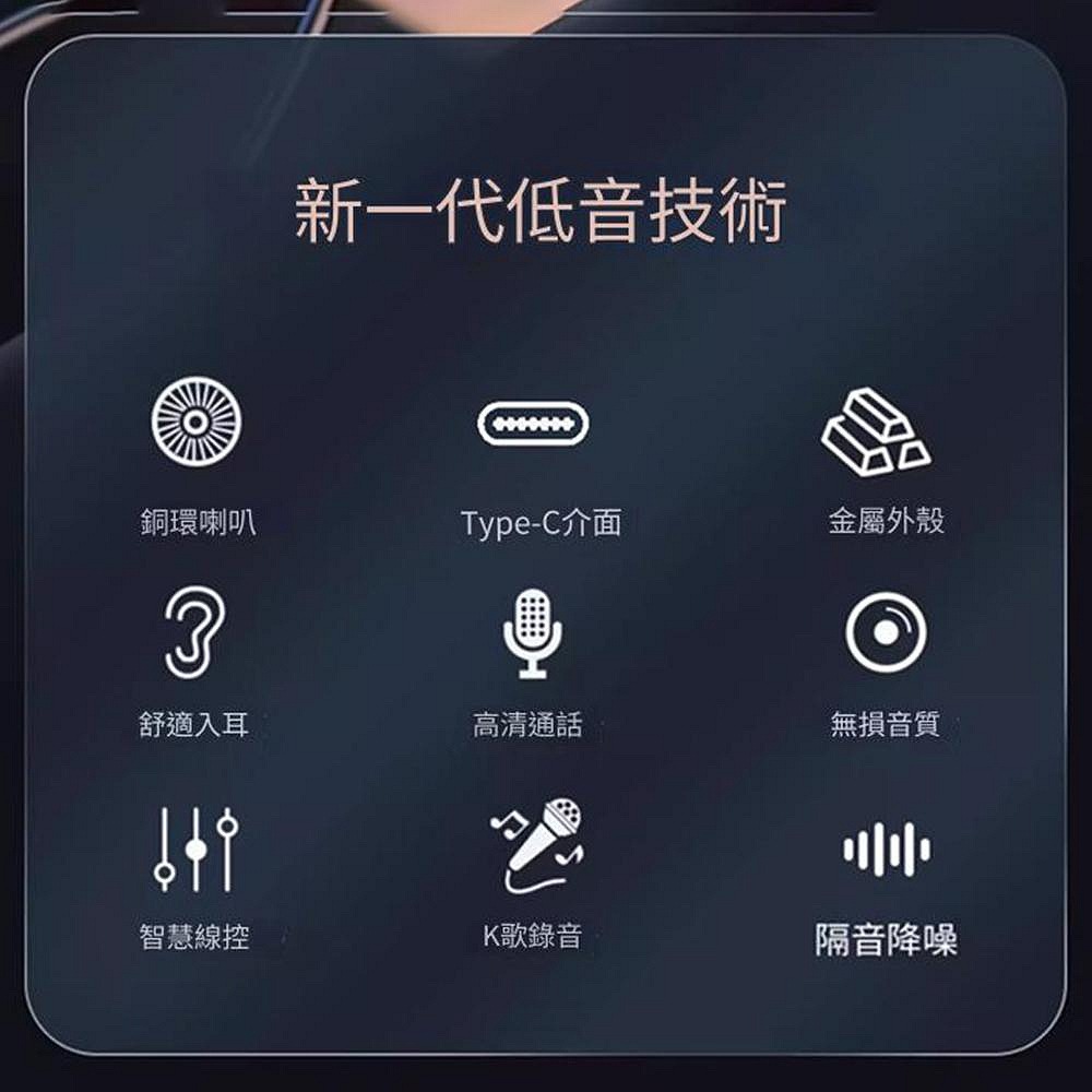 力拓A27 入耳式有線耳機 適用iPhone16/15 Type-c 入耳式全相容有線耳機-細節圖2