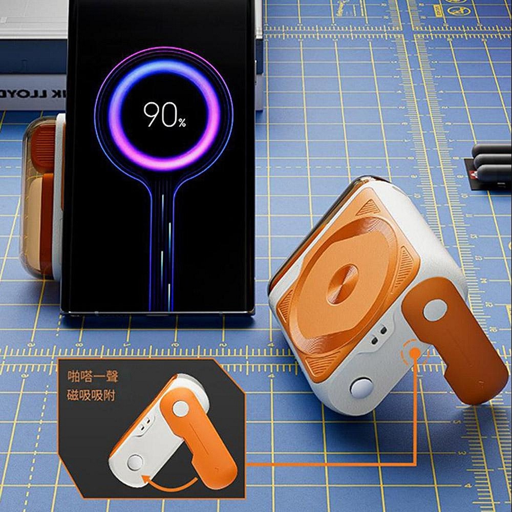 LED漸變燈 磁吸無線充 10000MAH 帶支架 PD20W 雙向快充 自帶線行動電源-細節圖10