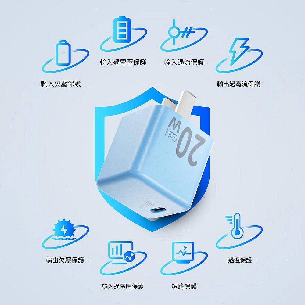 倍魔 20W氮化鎵充電器+充電線 套裝 雙typec充電線組 高速充電 i16 PD20W 充電線 快充頭 pd充電器-細節圖6