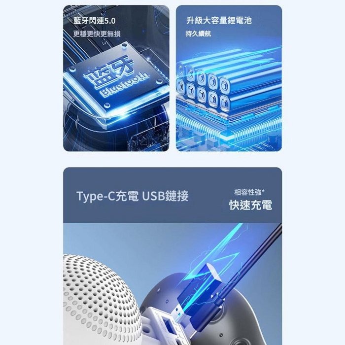 月亮款 太空人藍芽音箱 迷你桌面小音響 藍牙音箱 可愛造型-細節圖3