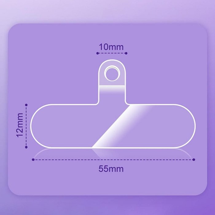 手機掛繩夾片 透明夾片 TPU透明墊片 斜背貼片 夾片 固定片 底片 手機掛繩-細節圖9