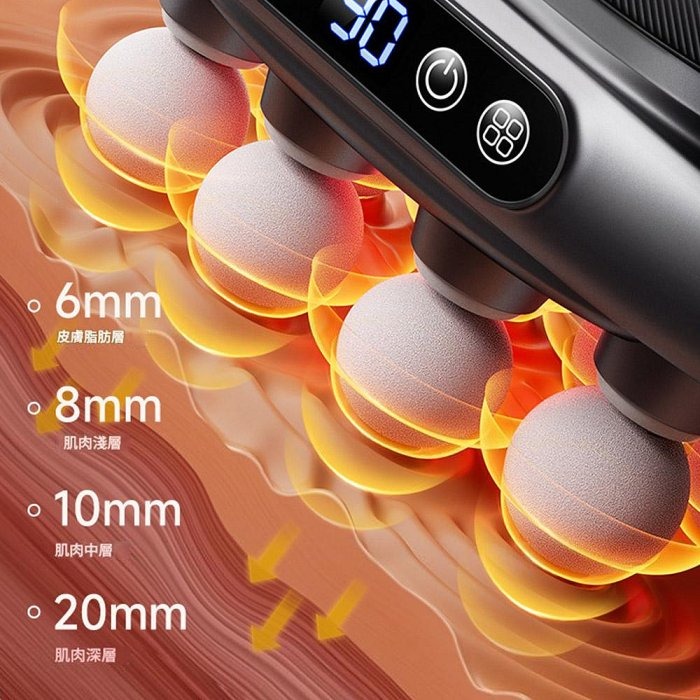 八頭筋膜槍 39KG大力深度按摩 全身肌肉放鬆 多頭按摩槍-細節圖3