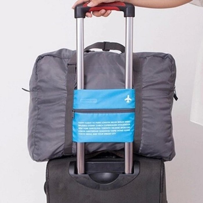 韓版旅行拉桿包 尼龍防水 可折疊旅遊收納包 大號行李箱衣物整理袋-細節圖3