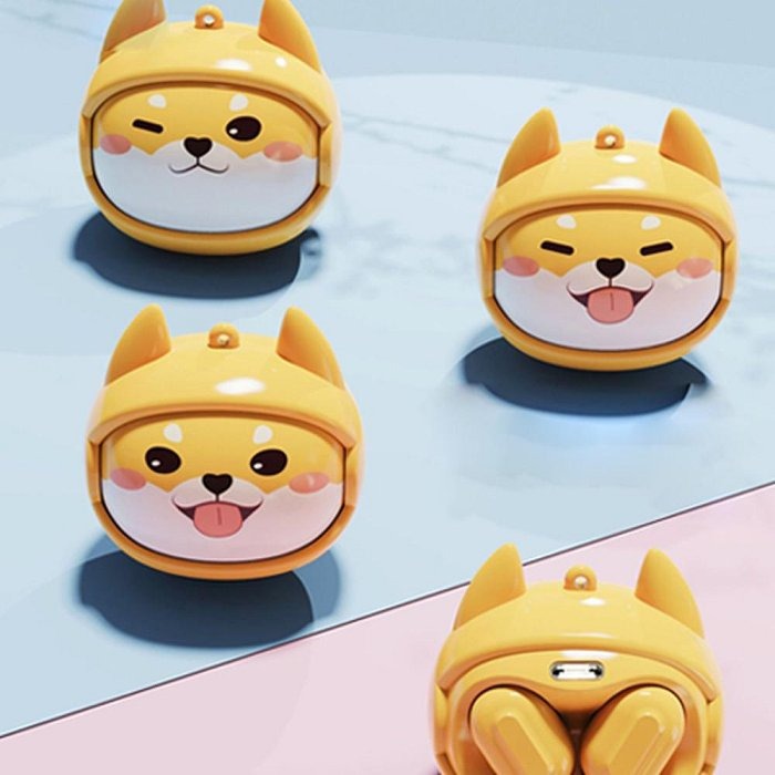 可愛柴犬 旋轉變臉入耳式藍牙耳機 高顏值 超長續航 電競低延遲-規格圖11