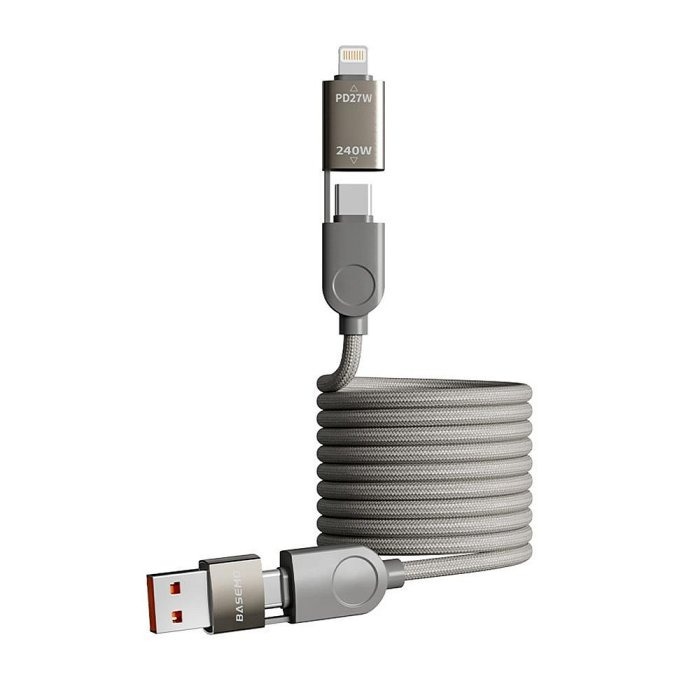 倍魔二拖二 磁吸數據線 240W 適用IPHONE 16 三星 四合一快充線 磁吸收納-細節圖9