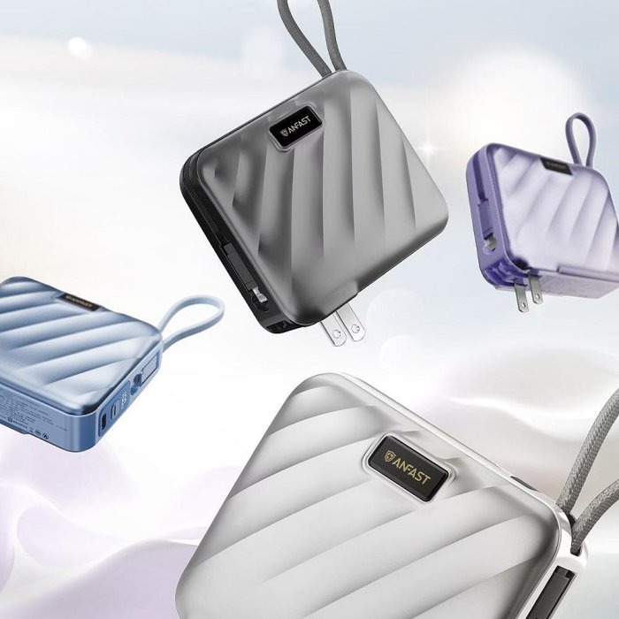 ANFAST 競電PD45W 超級快充 行動電源 15000mAh 自帶線 雙向快充-細節圖2