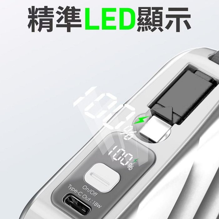 ANFAST 競電PD45W 超級快充 行動電源 15000mAh 自帶線 雙向快充-細節圖6