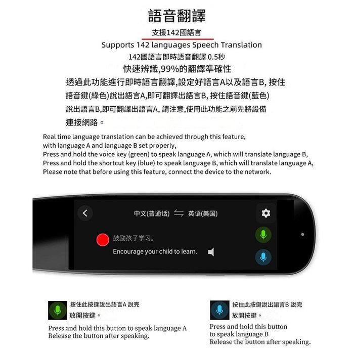 YOGMEDI LP900離線版翻譯筆 10國語言 3.69吋 專用萬用離線掃讀翻譯筆-細節圖5