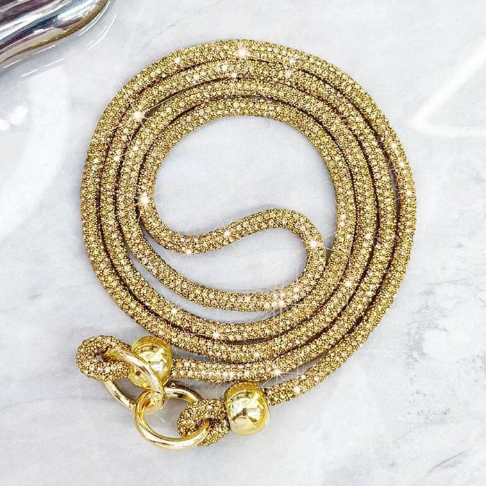 斜背款-SH05奢華水鑽手機掛繩 手機掛鍊 包包掛飾 背帶手機繩 附夾片-細節圖7