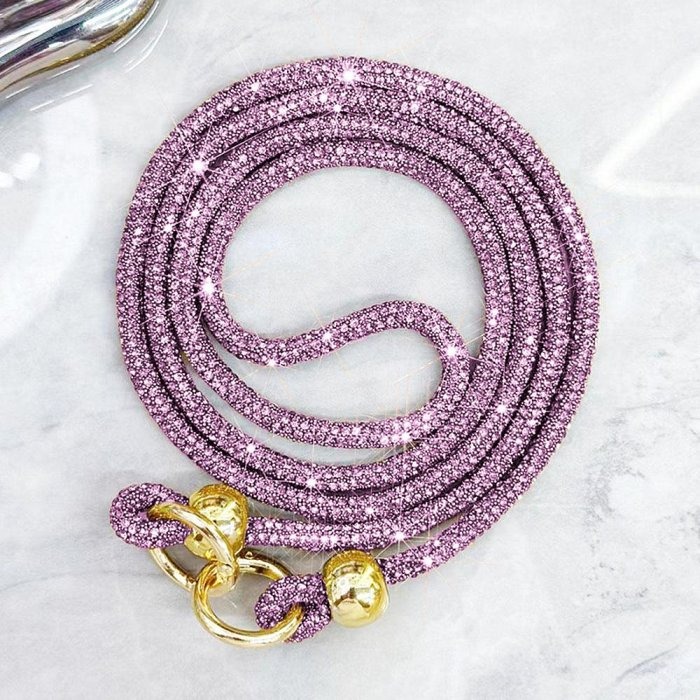 斜背款-SH05奢華水鑽手機掛繩 手機掛鍊 包包掛飾 背帶手機繩 附夾片-細節圖8