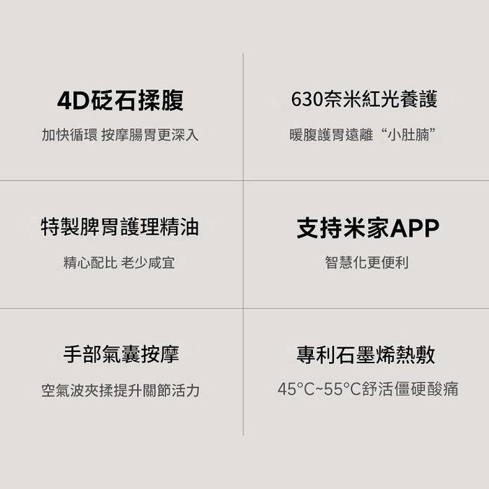 小米有品 酷輕鬆石墨烯 4D砭石腹部按摩儀 揉腹按摩 暖宮暖腹-細節圖2