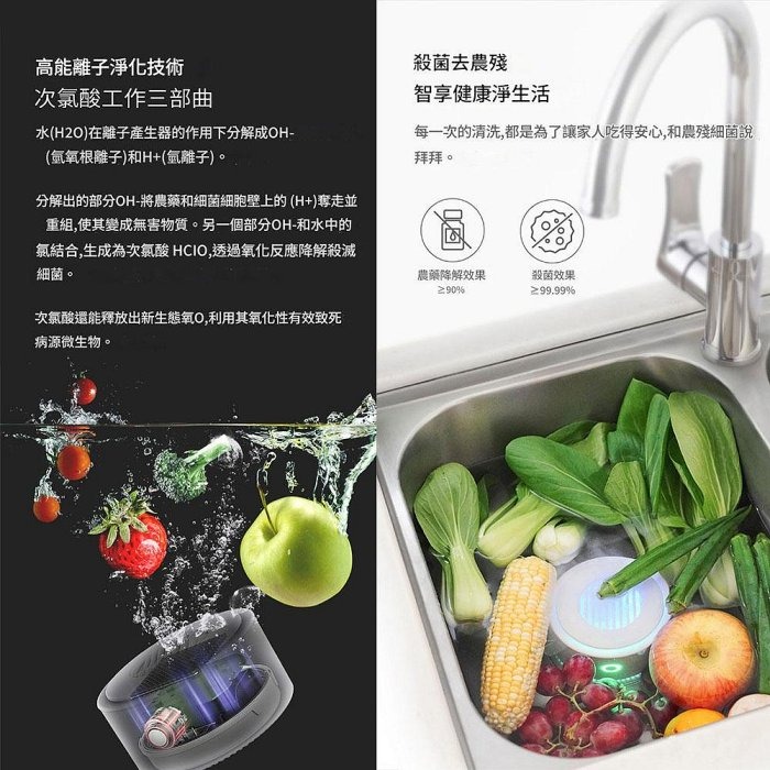 悠伴 蔬果淨化器 家用清洗機 自動智慧洗水果洗菜機 淨食機去農殘-細節圖4