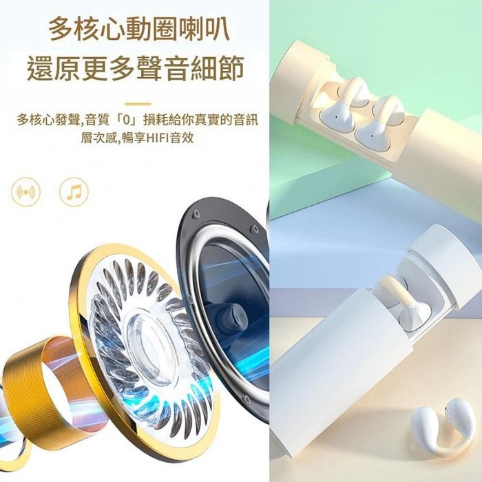M9骨傳導藍牙耳機 超長續航不入耳真無線降噪久戴不痛高音質防水耳機-細節圖5