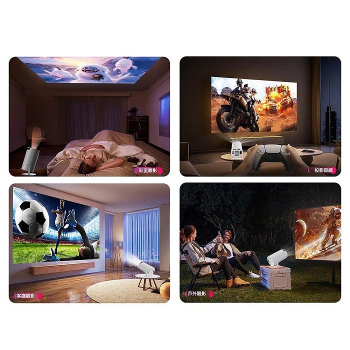 HY300 家用1080p投影機 迷你4K高清 智慧便攜式 宿舍戶外追劇投影-細節圖10