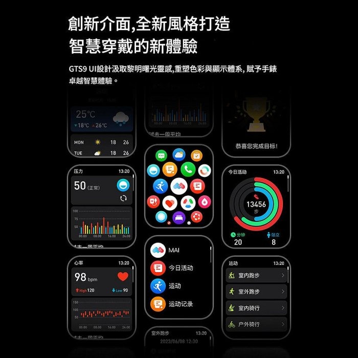 【MIVSEN】GTS9機械運動手錶 防水真心率監測手錶運動智慧手環-細節圖10