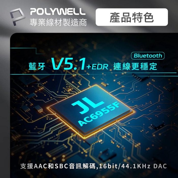 POLYWELL 全罩式藍牙耳機TM-087 超長續航耳罩耳機 高音質 內建麥克風 Type-C充電 可折疊 寶利威爾-細節圖3