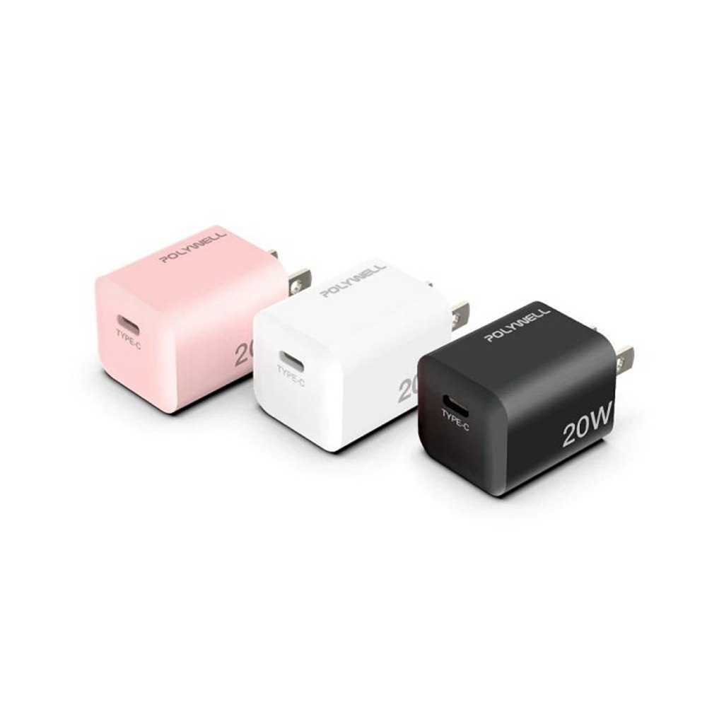 POLYWELL 20W迷你PD快充頭 Type-C 充電頭 豆腐頭 適用蘋果iPhone 安卓 寶利威爾 台灣現貨-細節圖2
