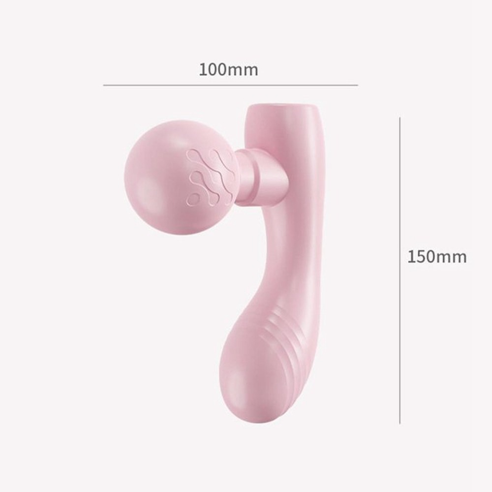 YOGEMDI 女士雙頭震動筋膜槍 靜音按摩儀 舒緩疲勞按摩棒-細節圖9