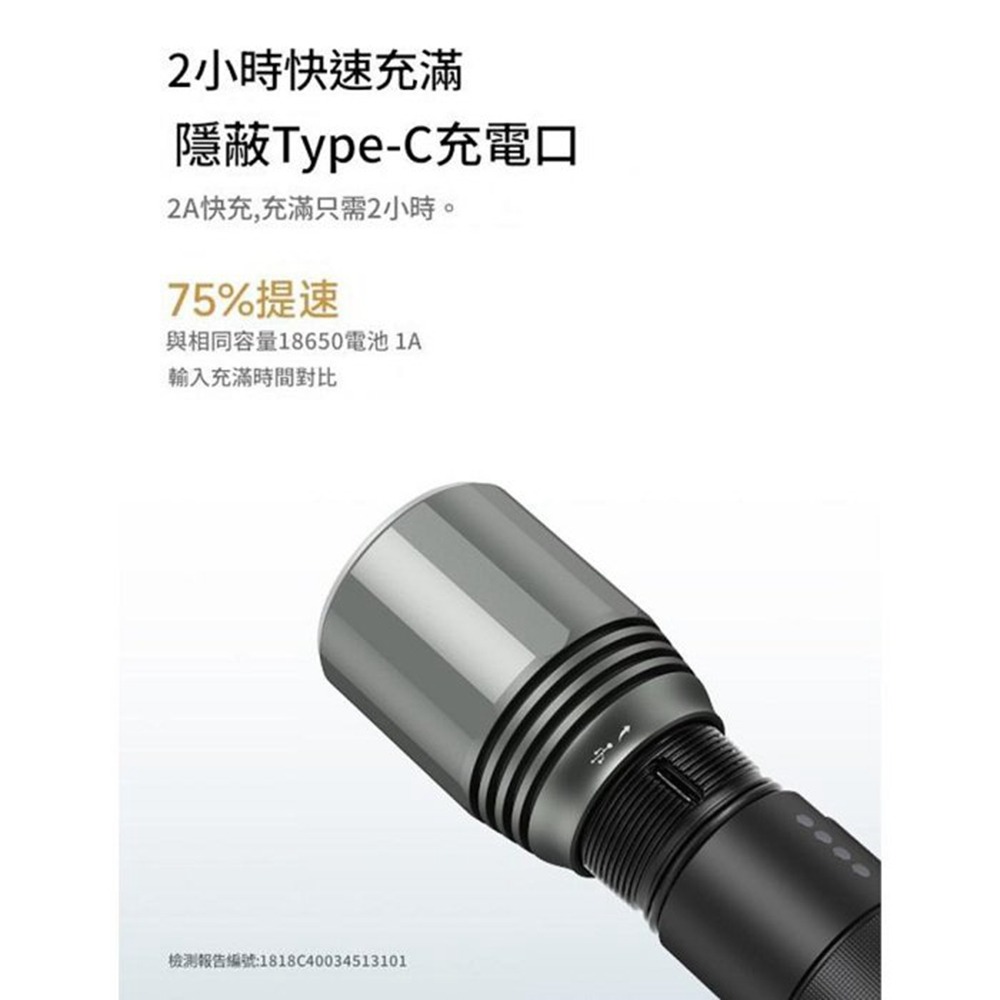小米有品 納拓強光手電筒 T10 超亮戶外遠射可充電 露營燈-細節圖10