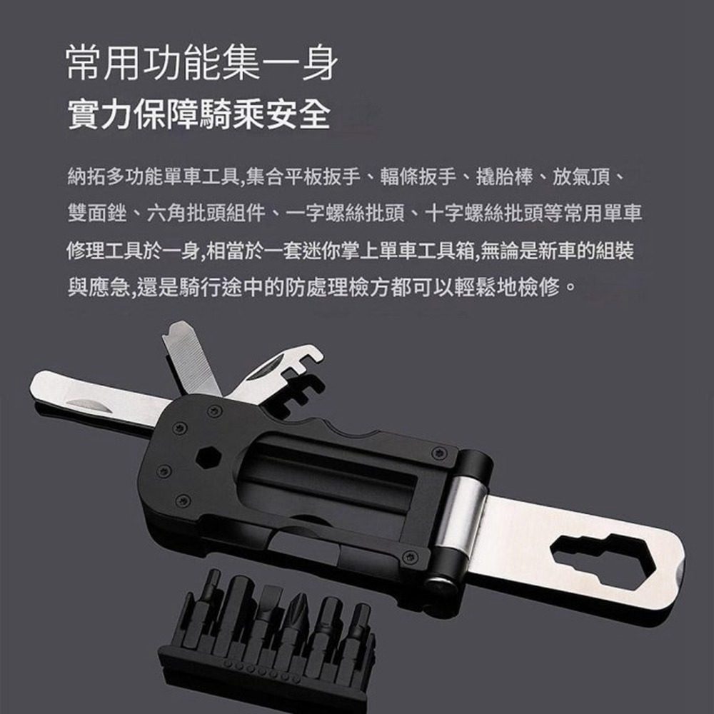 納拓 多功能單車工具 腳踏車扳手內六角套裝外六角 維修工具配件-細節圖3