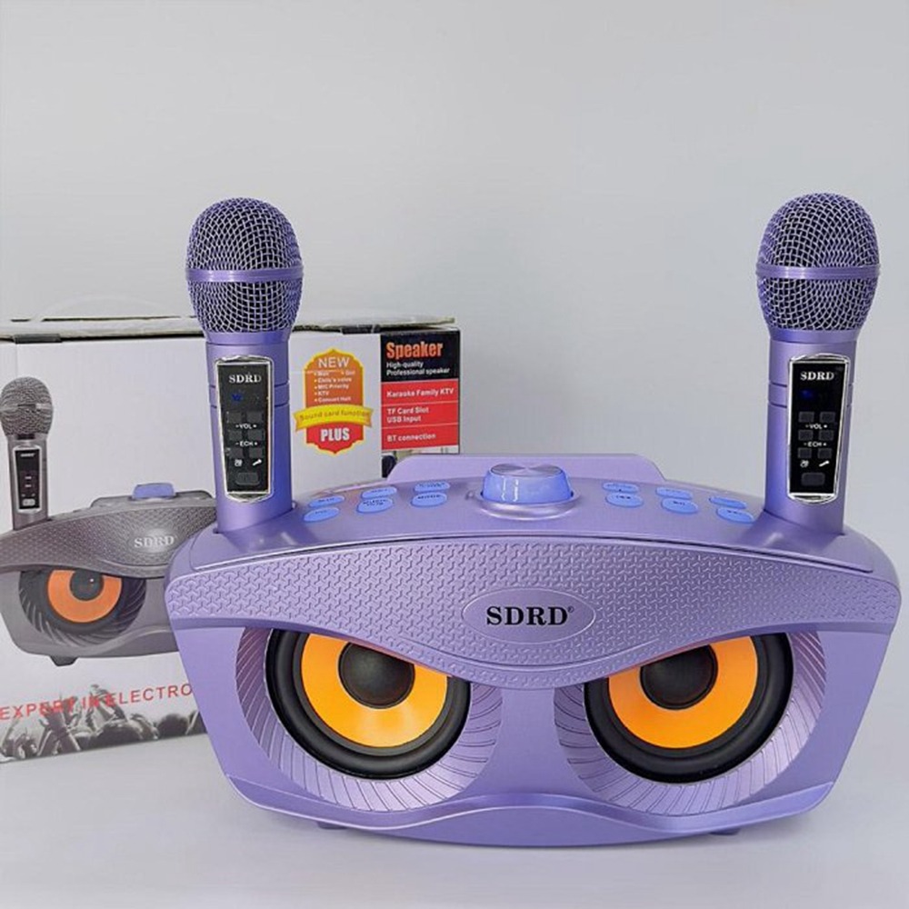 SD306plus 貓頭鷹藍牙音箱 無線麥克風 K歌一體機 音響 家庭KTV機-細節圖8