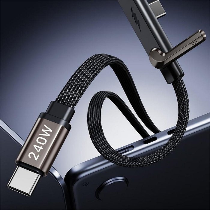 支架充電一體線 240w高速充電線手機支架 四合一充電線 彈簧充電線 手機通用充電線 傳輸線-細節圖6