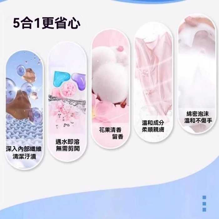 A5五合一洗衣凝珠100入桶裝 五合一洗衣膠球 香氛 洗衣球 洗衣神器 洗衣凝珠 洗衣膠囊 洗衣精-細節圖3