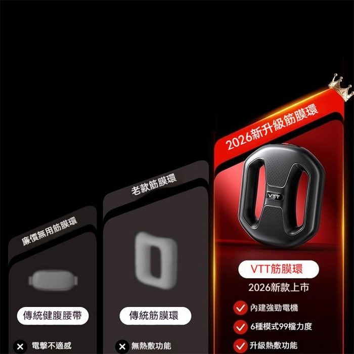VTT雙筋膜環按摩器 曜石黑 99檔6模式 強勁動力瑜珈環 塑身筋膜槍-細節圖6