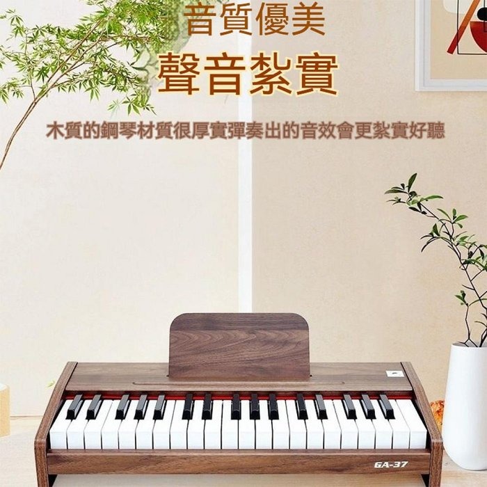 YOGEMDI 25鍵小木琴兒童電子琴 木質電鋼琴便攜式入門鋼琴 實木電子琴 玩具鋼琴-細節圖2