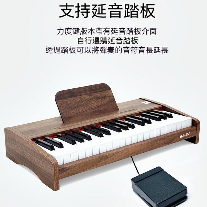 YOGEMDI 25鍵小木琴兒童電子琴 木質電鋼琴便攜式入門鋼琴 實木電子琴 玩具鋼琴-細節圖4