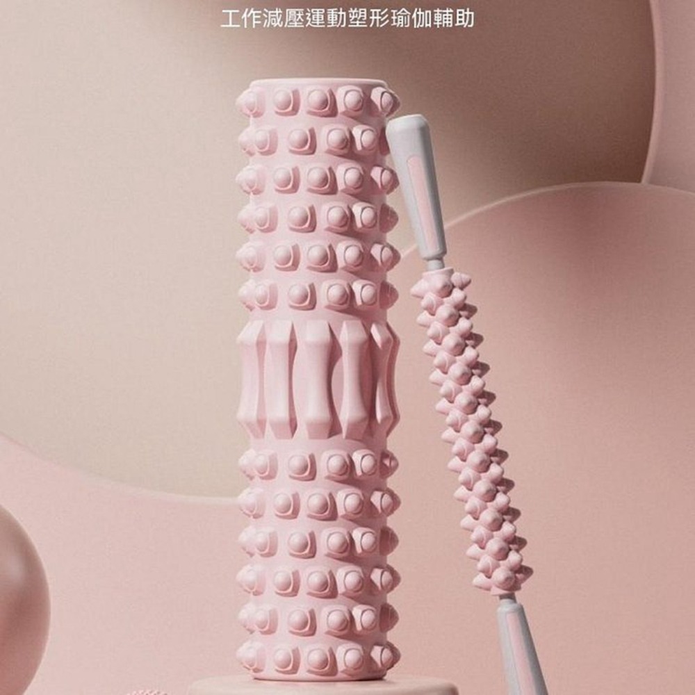 狼牙按摩棒 肌肉放鬆滾輪 瑜伽按摩滾軸 小腿大腿筋膜按摩棒-細節圖6