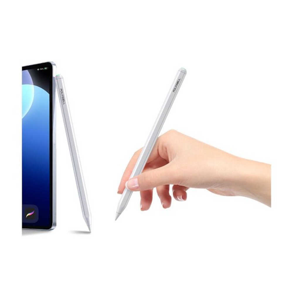 POLYWELL iPad專用觸控筆 磁吸充電款 電容筆 Pencil手寫筆 感壓功能 防誤觸 寶利威爾 台灣現貨-細節圖2