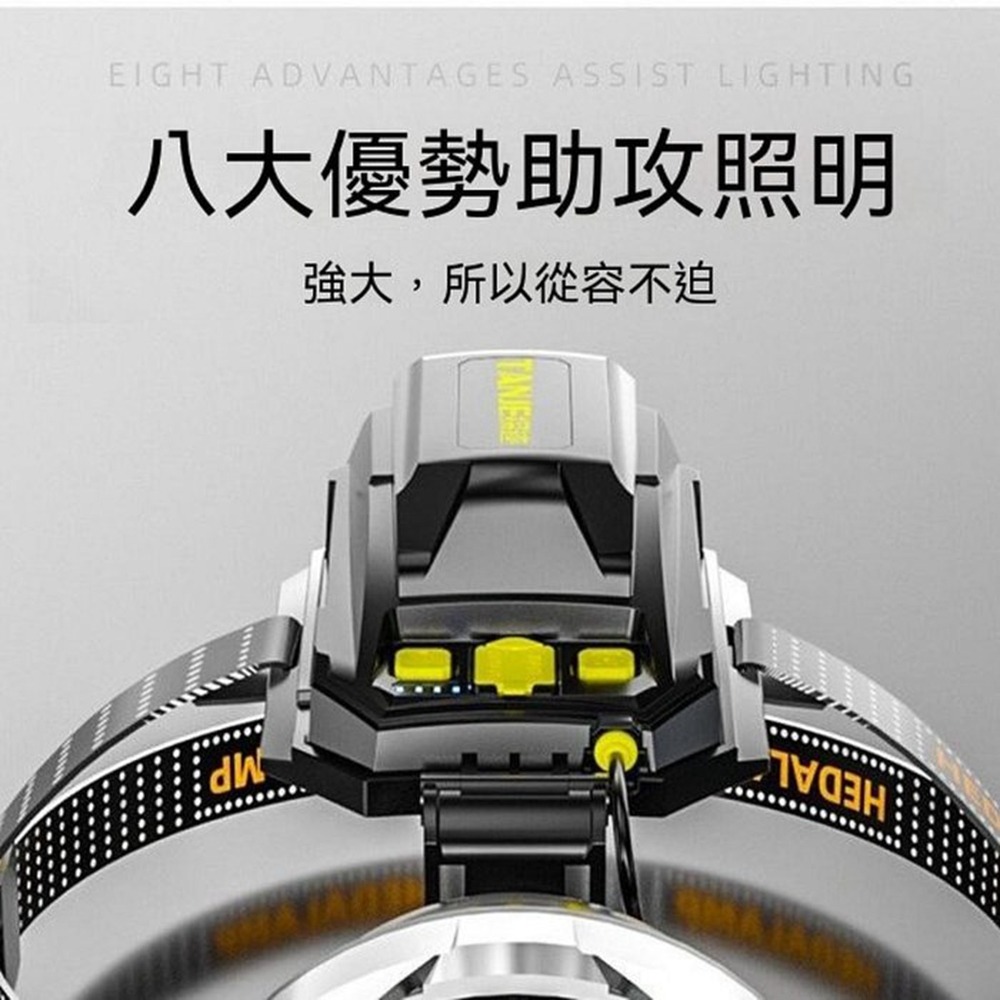 P50強光頭燈 超亮感應頭燈 遠射王 礦燈 LED頭戴式手電筒 釣魚燈 夜釣 登山 戶外防水 應急燈 伸縮調焦-細節圖2