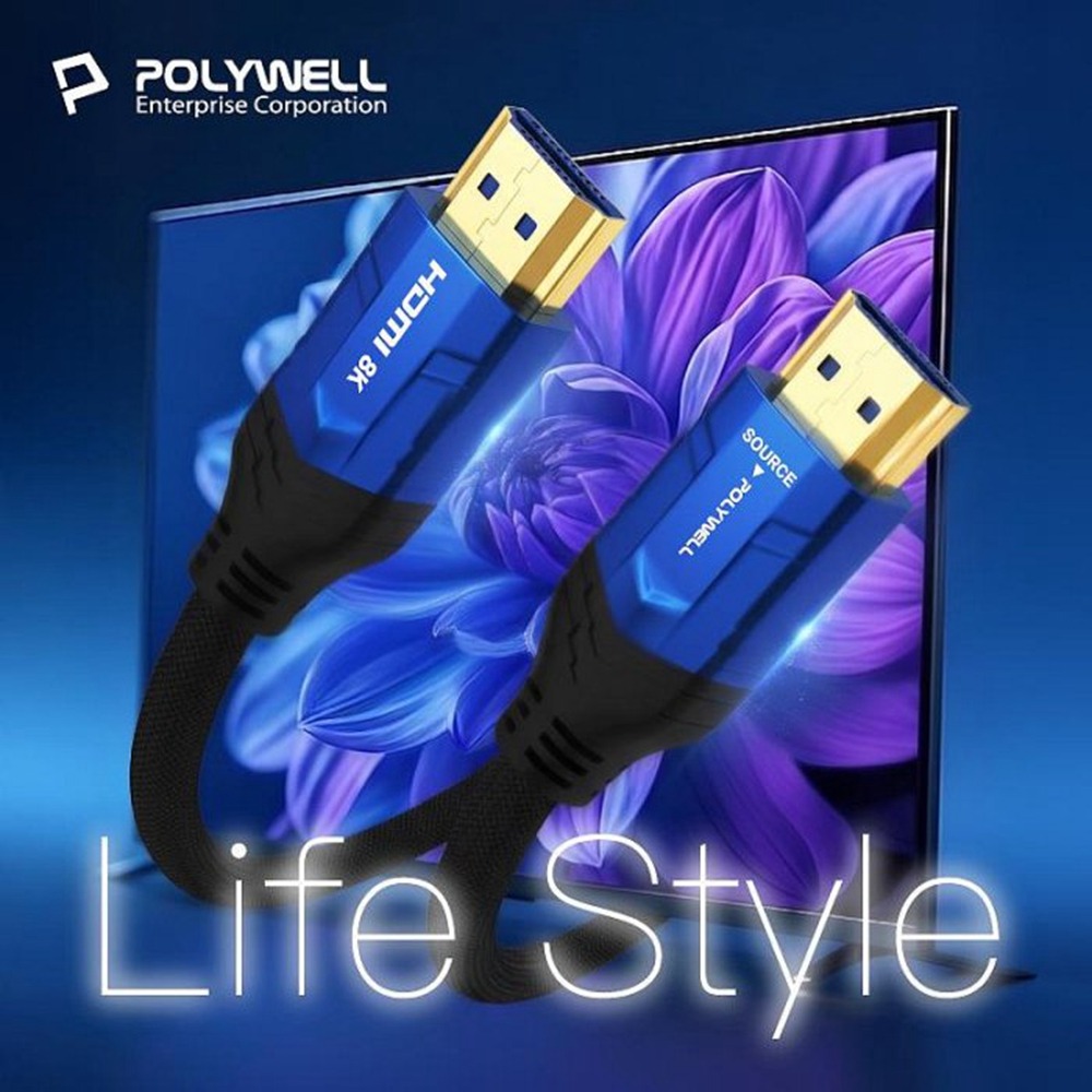 POLYWELL HDMI線 2.1 8K AOC 光纖影音傳輸線 48Gbps頂寬 電競款1～3米 寶利威爾 台灣現貨-細節圖11