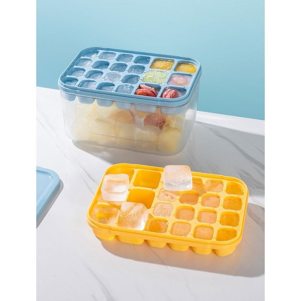 一壓就脫模 按壓式冰塊盒【日本FOREVER】儲冰盒 製冰盒 冰塊模具 矽膠製冰盒 冰塊盒 冰格 副食品盒-細節圖8