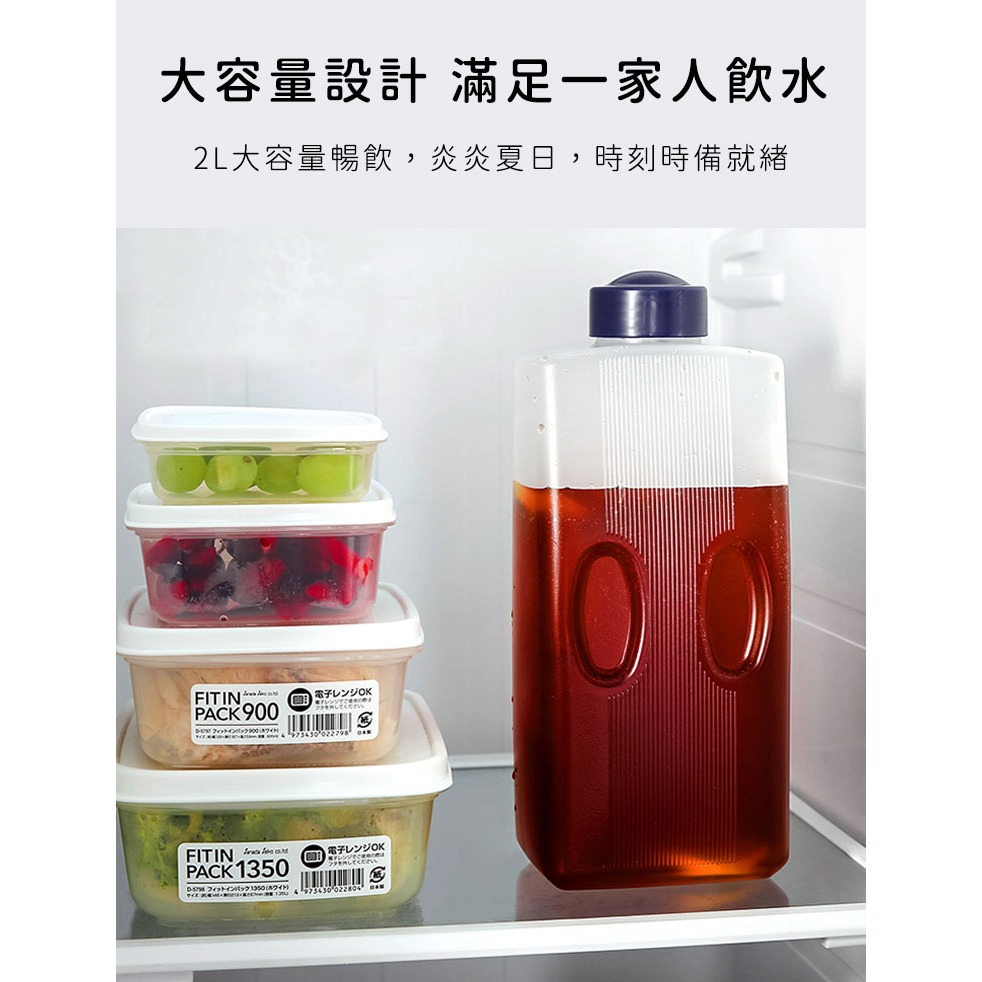 方形冷水壺2L【日本NAKAYA】日本製方形冷水壺/冷泡壺/冰箱水壺-細節圖6