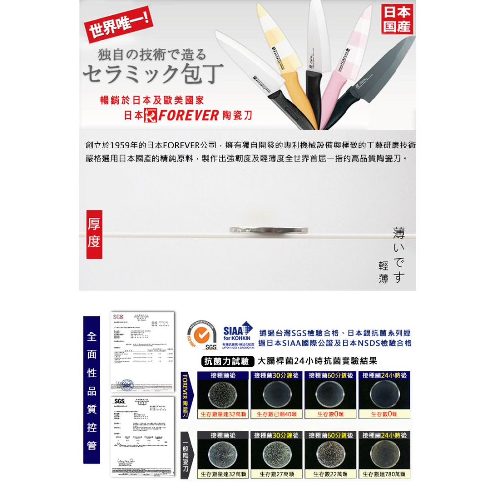 【FOREVER】日本製造鋒愛華黑鑽陶瓷刀16CM(黑刃黑柄)-細節圖9